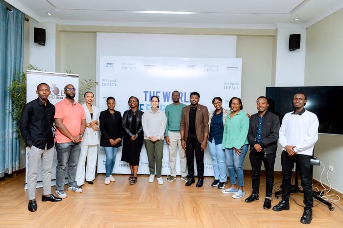 Attendees gathered for a group photo at a past Human Edge event